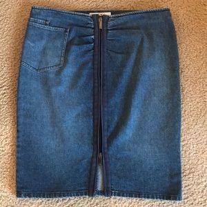 A/X ARMANI EXCHANGE ZIP FRONT DENIM SKIRT 4